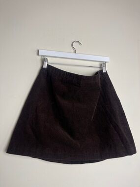 River Island Chocolate Brown A-Line Corduroy Skirt